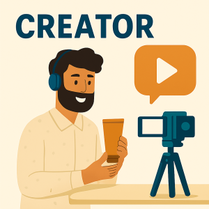 Content creator filming a product demo for UGC.