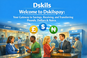 Dskils - Welcome to Dskilspay: Your Gateway to Saving, Receiving, and Transferring Pounds, Dollars & Naira.